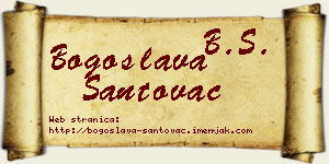 Bogoslava Santovac vizit kartica